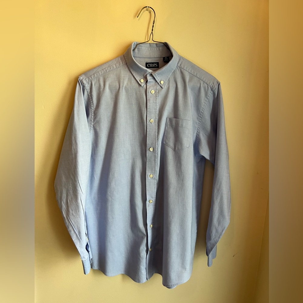 Chaps Boys Long Sleeve Button Down Dress Shirt, Size: Boys XL (18-20).